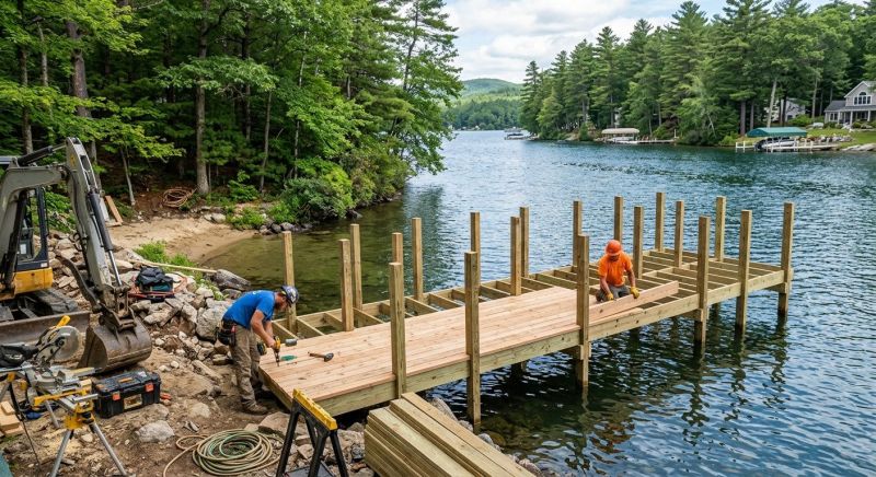Pond Dock Installation in Alpharetta, GA