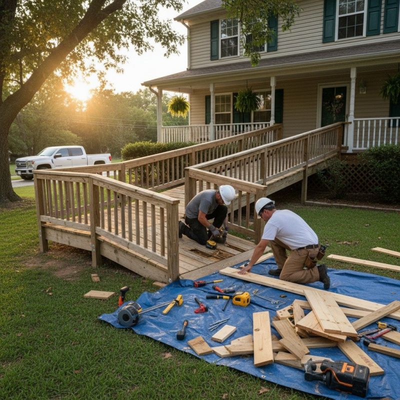 Porch Ramp Construction