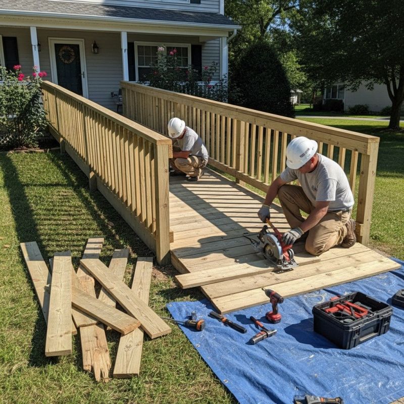 Porch Ramp Construction