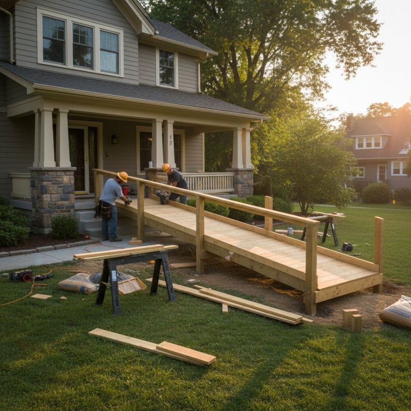 Porch Ramp Construction