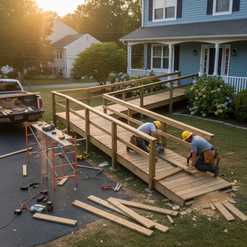 Porch Ramp Construction